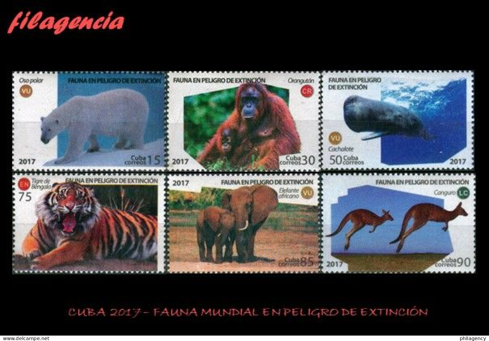 CUBA MINT. 2017-42 FAUNA EN PELIGRO DE EXTINCIÓN - Unused Stamps
