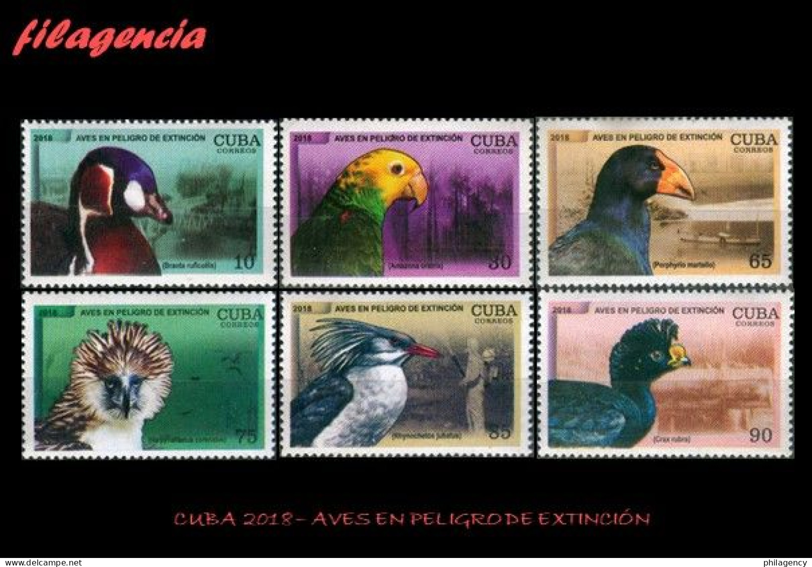 CUBA MINT. 2018-08 FAUNA. AVES EN PELIGRO DE EXTINCIÓN - Ungebraucht