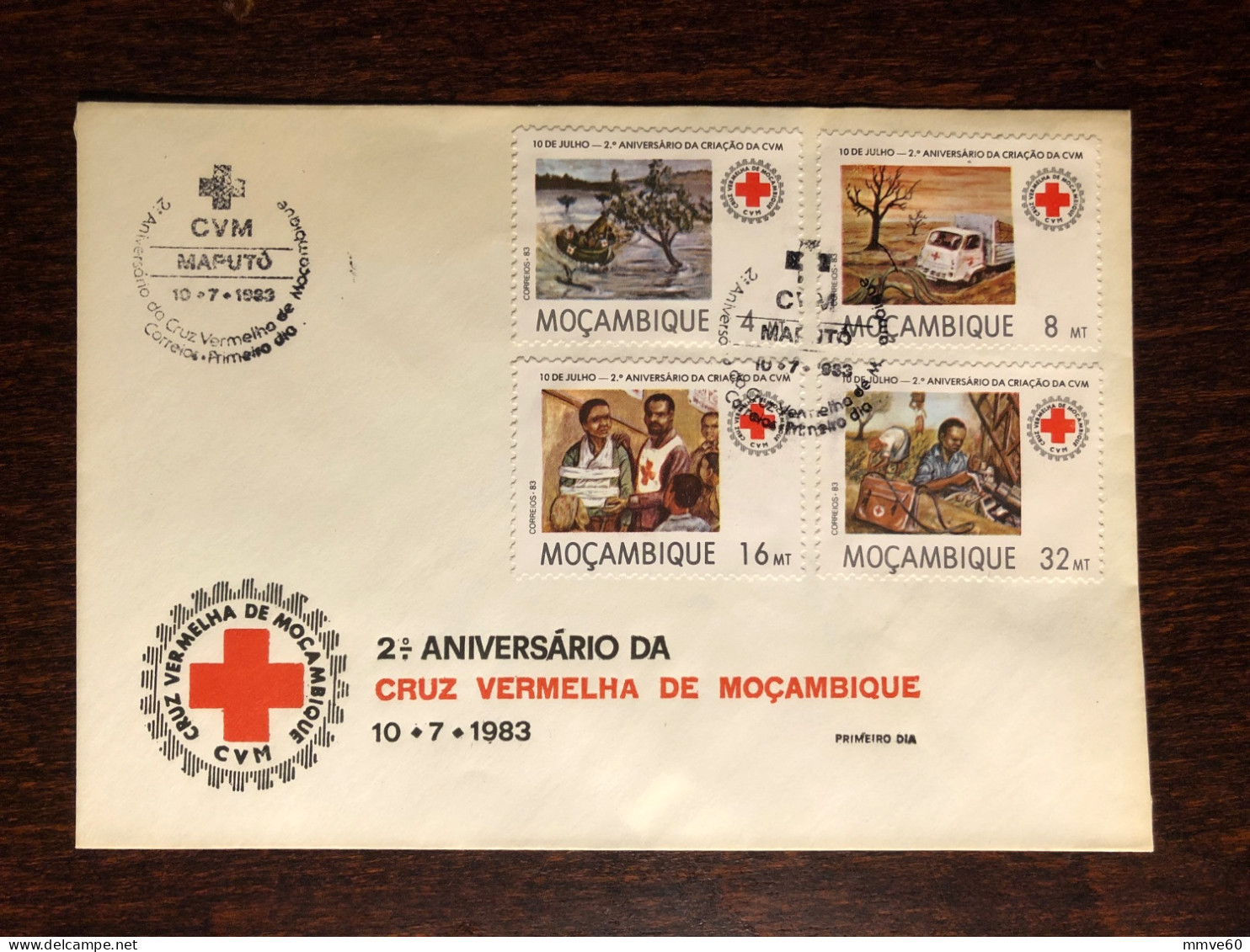 MOZAMBIQUE FDC COVER 1983 YEAR RED CROSS HEALTH MEDICINE - Mozambique