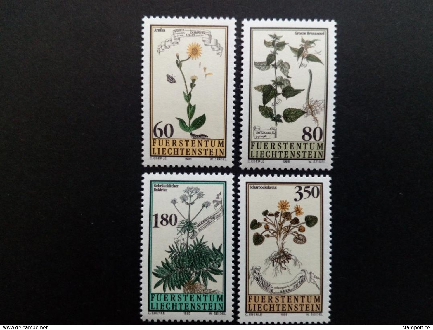 LIECHTENSTEIN MI-NR. 1116-1119 POSTFRISCH(MINT) HEILPFLANZEN 1995 ARNIKA BALDRIAN BRENNESSEL - Piante Medicinali