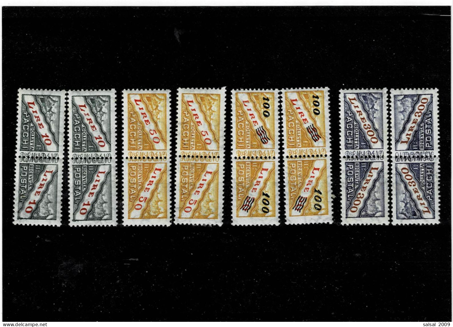 SAN MARINO ,Pacchi Postali ,MNH , 8 Pezzi Con Ripetizioni ,qualita Splendida - Spoorwegzegels