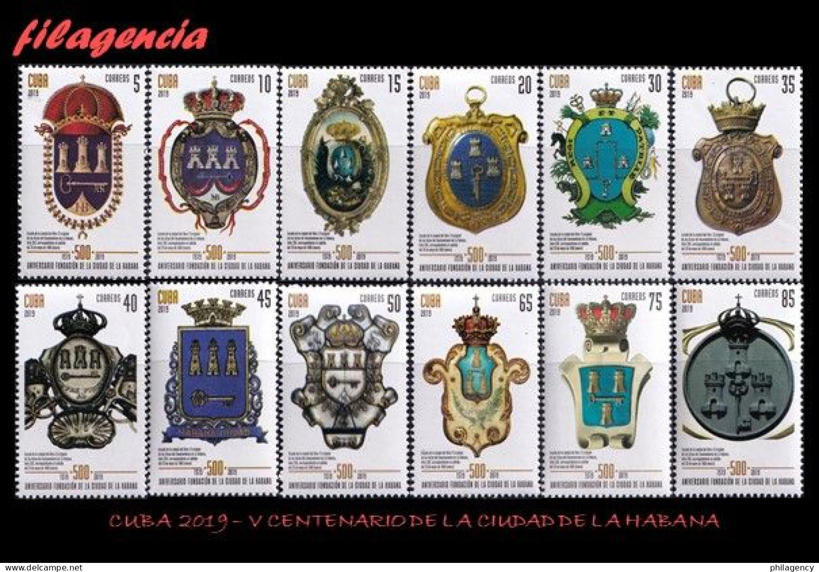 CUBA MINT. 2019-31 V CENTENARIO DE LA CIUDAD DE LA HABANA. ESCUDOS DE ARMAS - Ongebruikt