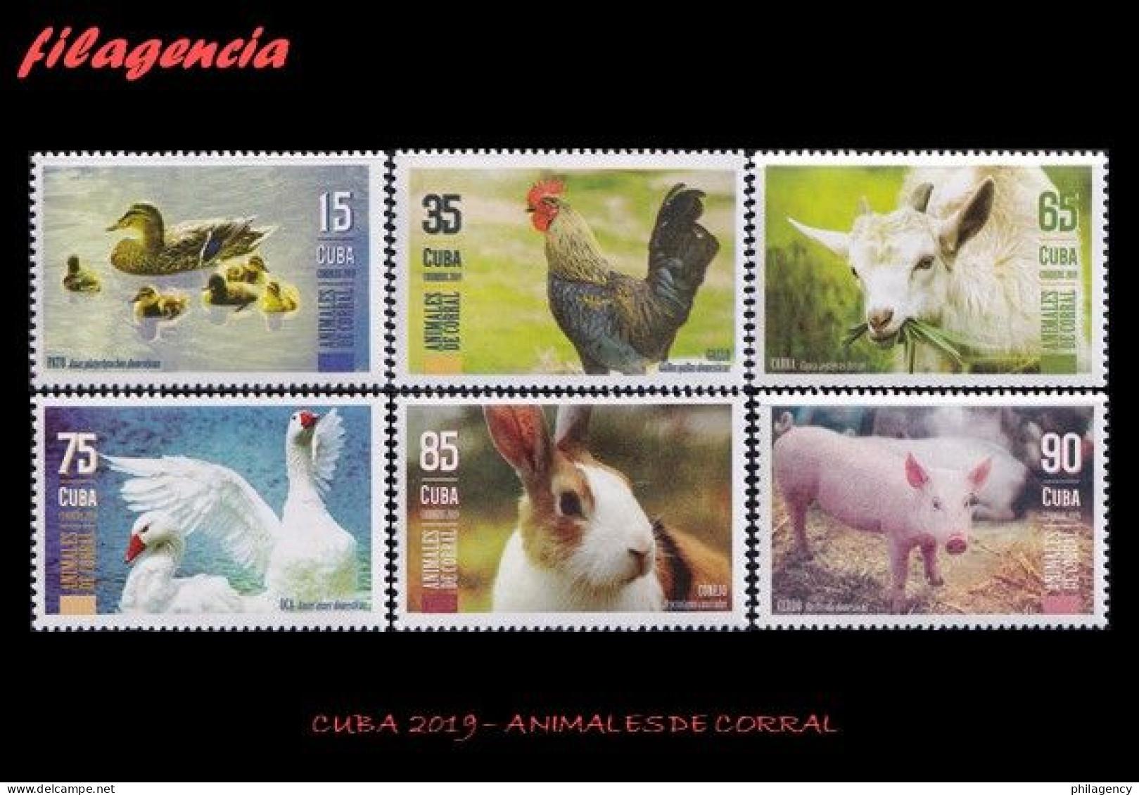 CUBA MINT. 2019-33 FAUNA. ANIMALES DE CORRAL - Ungebraucht