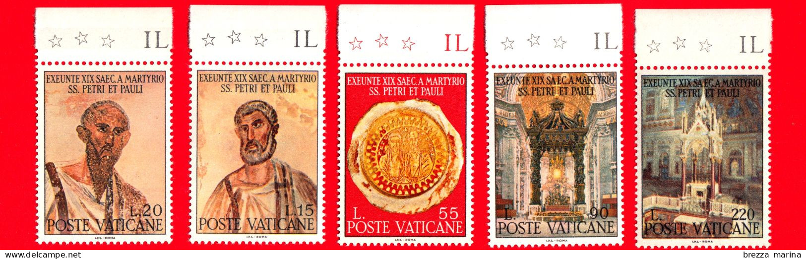 Nuovo - MNH - VATICANO - 1967 - 19º Centenario Del Martirio Dei Santi Pietro E Paolo - Serie Completa - Neufs