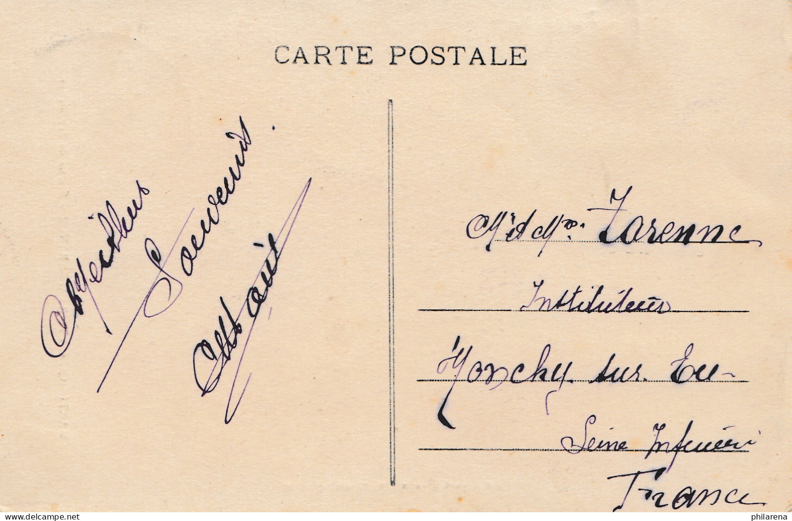 French Colonies: Martinique: Fort De France: Post Card To France - Other & Unclassified