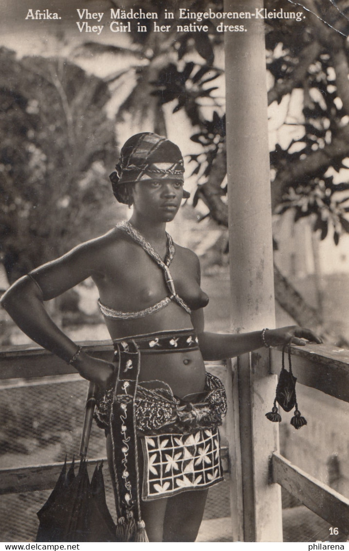 French Colonies: Congo: Post Card Vhey Girl To Germany - Otros & Sin Clasificación