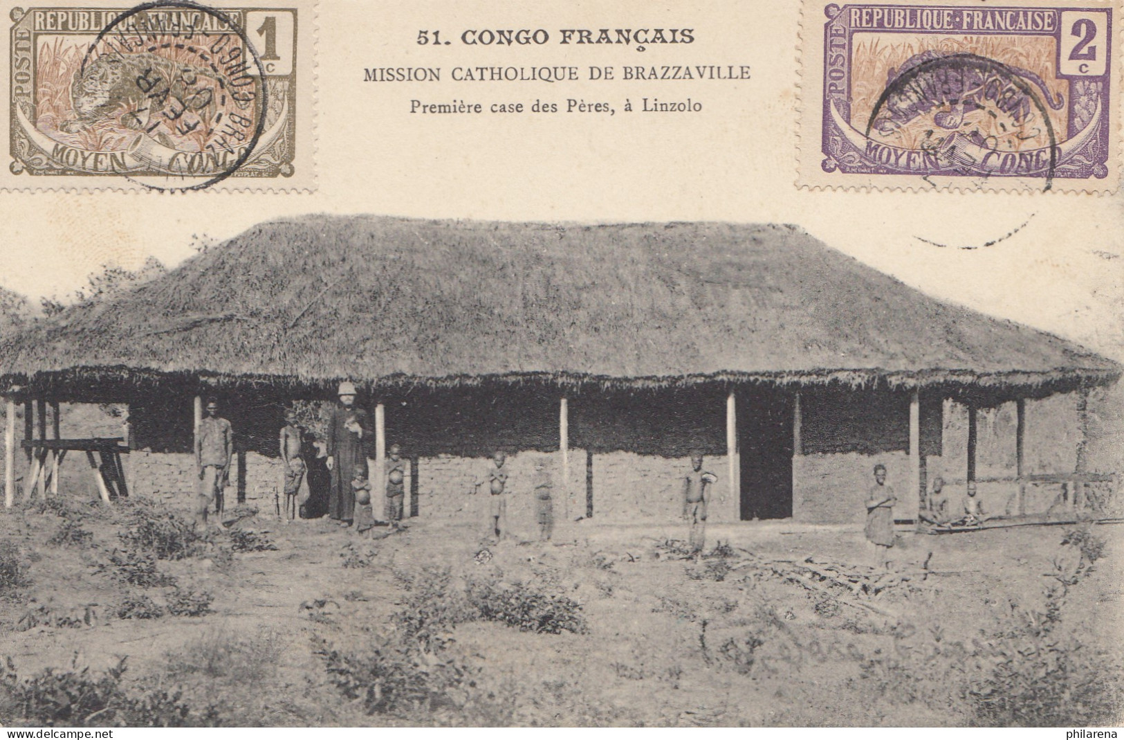 French Colonies: Congo 1908: Post Card Mission Chatolique De Brazzaville - Otros & Sin Clasificación