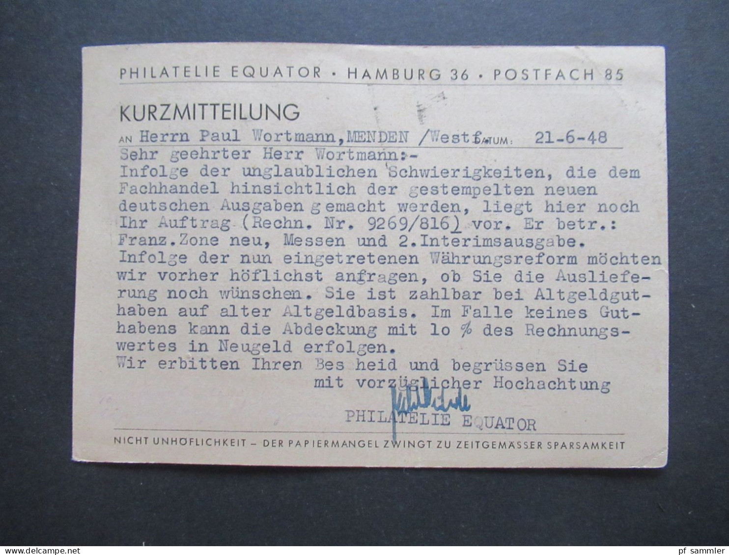 Kontrollrat Zusammendruck Aus MH 50 H-Blatt 124 Als 10-Fachfrankatur Währungsreform 23.8.1948 PK Philatelie Equador - Covers & Documents