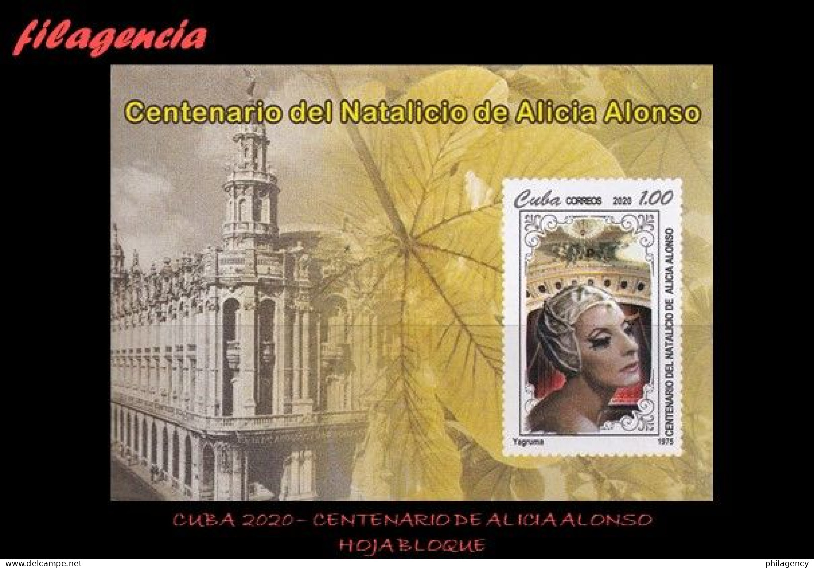 CUBA MINT. 2020-12 CENTENARIO DE ALICIA ALONSO. BALLET. HOJA BLOQUE - Nuovi