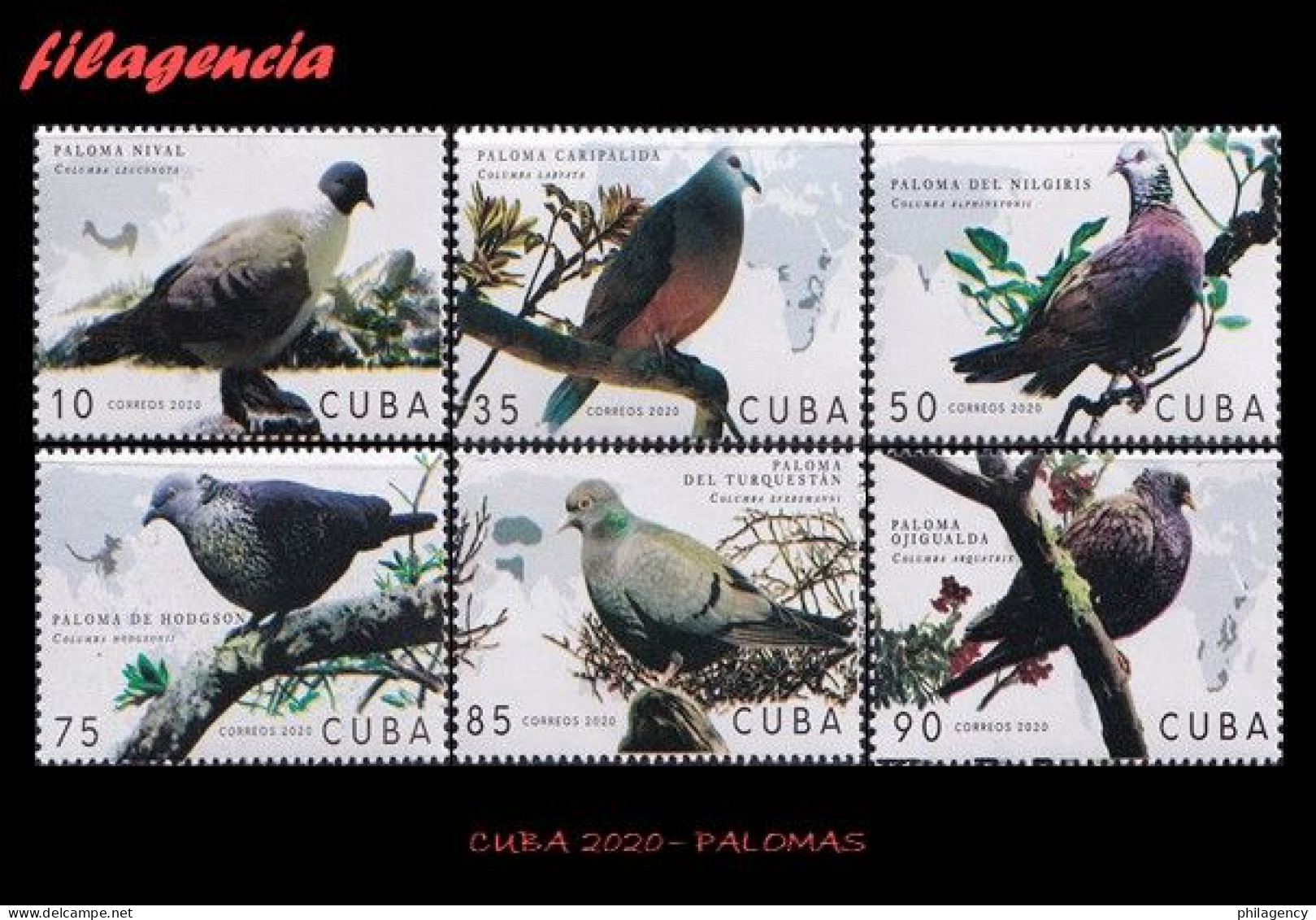 CUBA MINT. 2020-15 FAUNA. PALOMAS - Unused Stamps