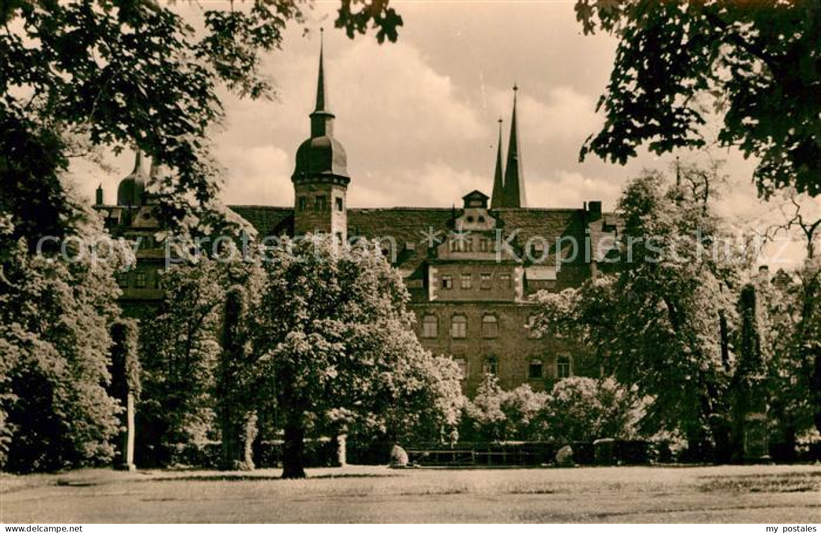 72966644 Merseburg Saale Blick Vom Schlossgarten Auf Das Schloss Merseburg - Merseburg