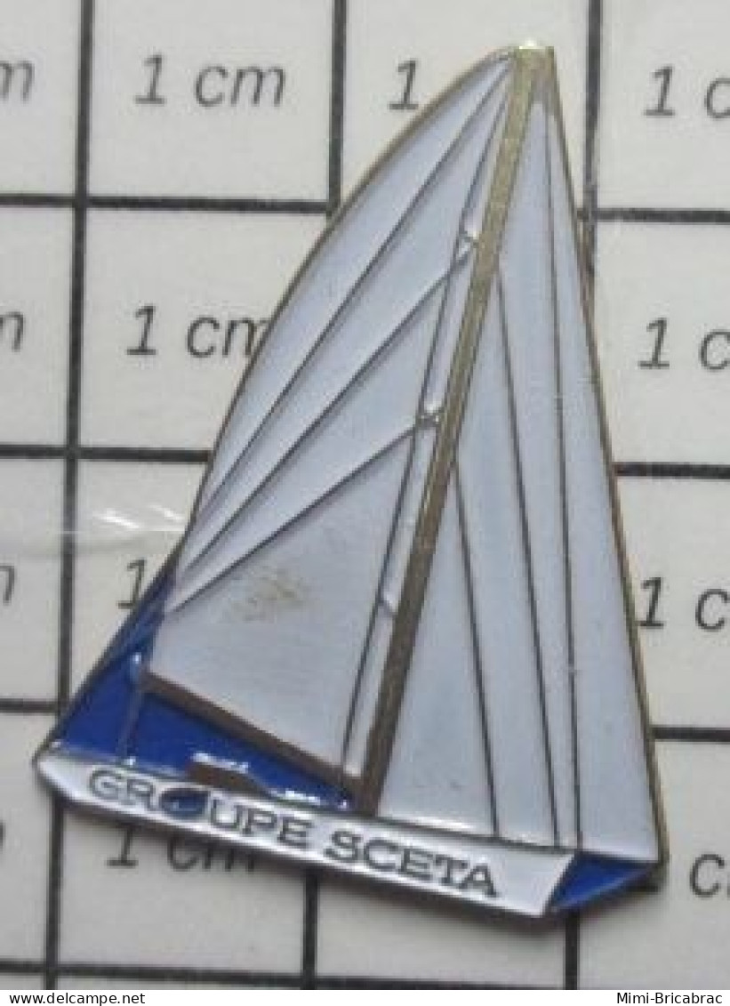 715A Pin's Pins / Beau Et Rare / BATEAUX / VOILE VOILIER REGATE GROUPE SCETA - Bateaux