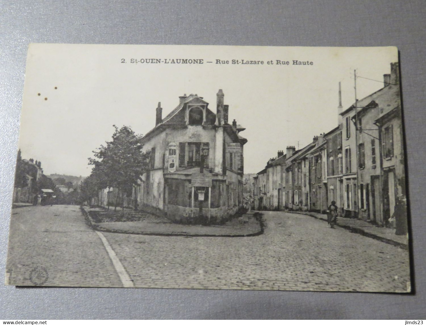 SAINT OUEN L'AUMONE, VAL D'OISE, RUE SAINT LAZARE ET RUE HAUTE, CPA - Saint-Ouen-l'Aumône