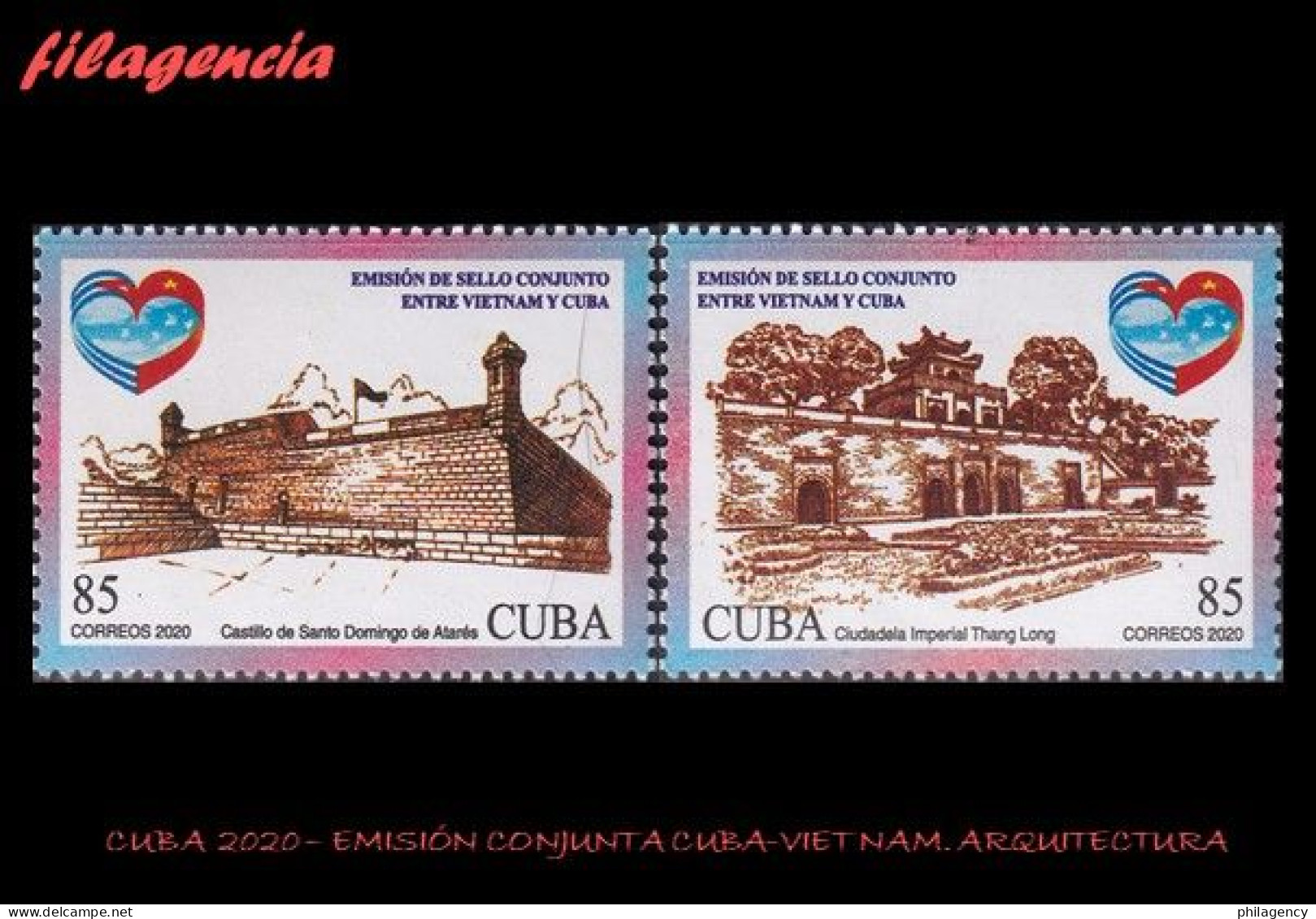 CUBA MINT. 2020-22 EMISIÓN CONJUNTA CUBA-VIETNAM. ARQUITECTURA - Ongebruikt