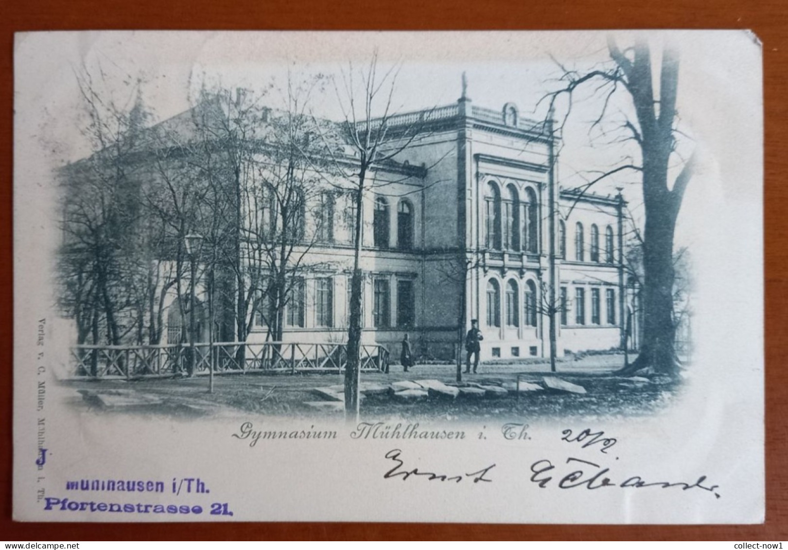 #7  GERMANY -  Mühlhausen - Gymnasium  1898 Sent To Keuprulu - Ottoman Turkey - Muehlhausen