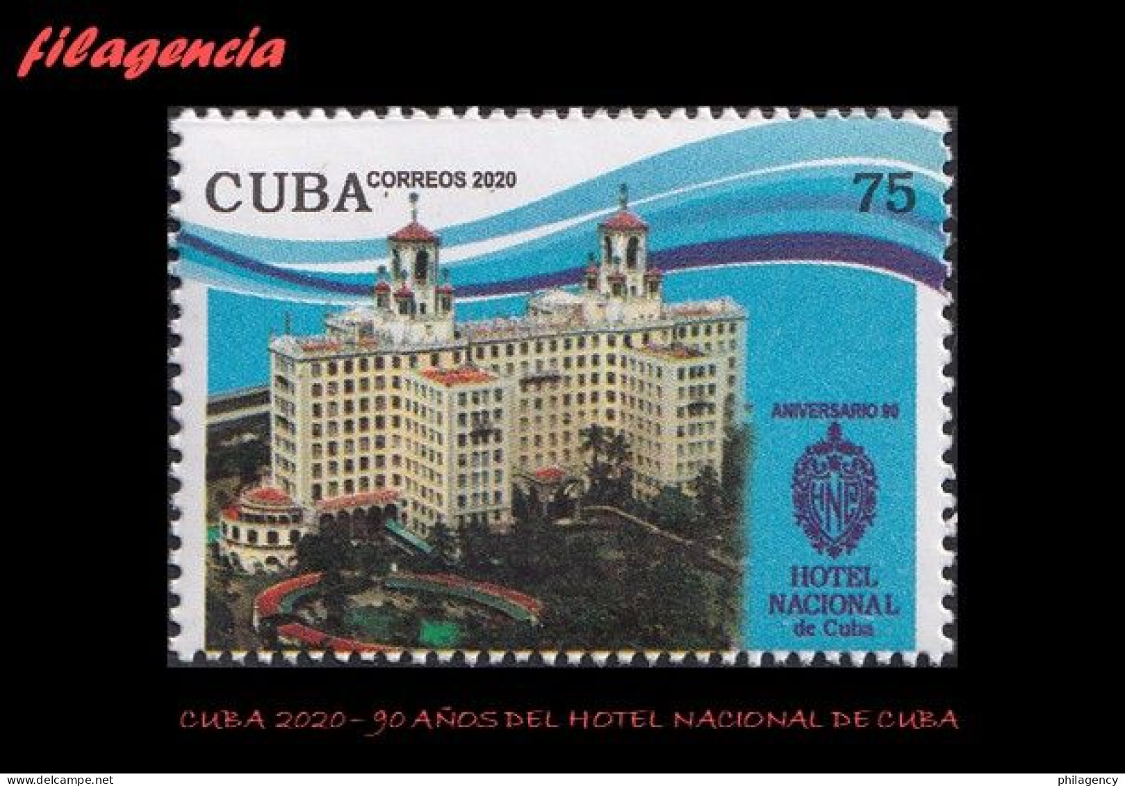 CUBA MINT. 2020-24 90 AÑOS DEL HOTEL NACIONAL DE CUBA - Nuevos