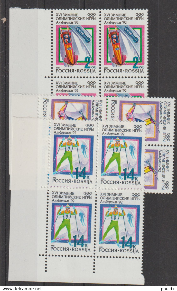 Russia 1992 Olympic Games In Albertville - Blocks Of Four MNH/**. Weight 0,04 Kg. Please Read Sales Conditions Under - Winter 1992: Albertville