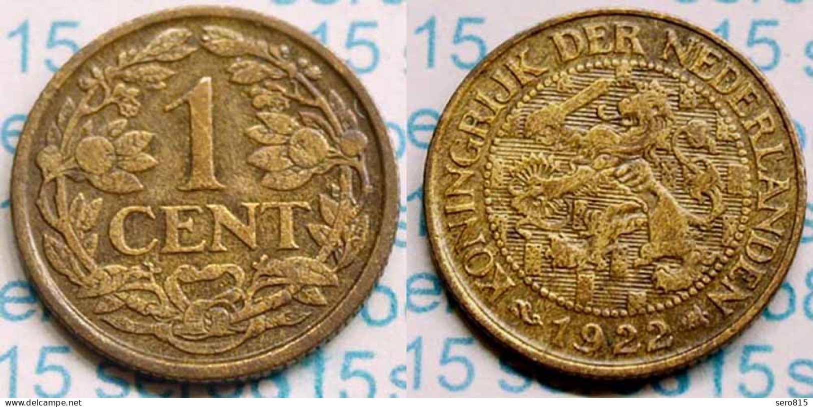 Niederlande NEDERLAND 1 Cent 1922 (m014 - Other & Unclassified