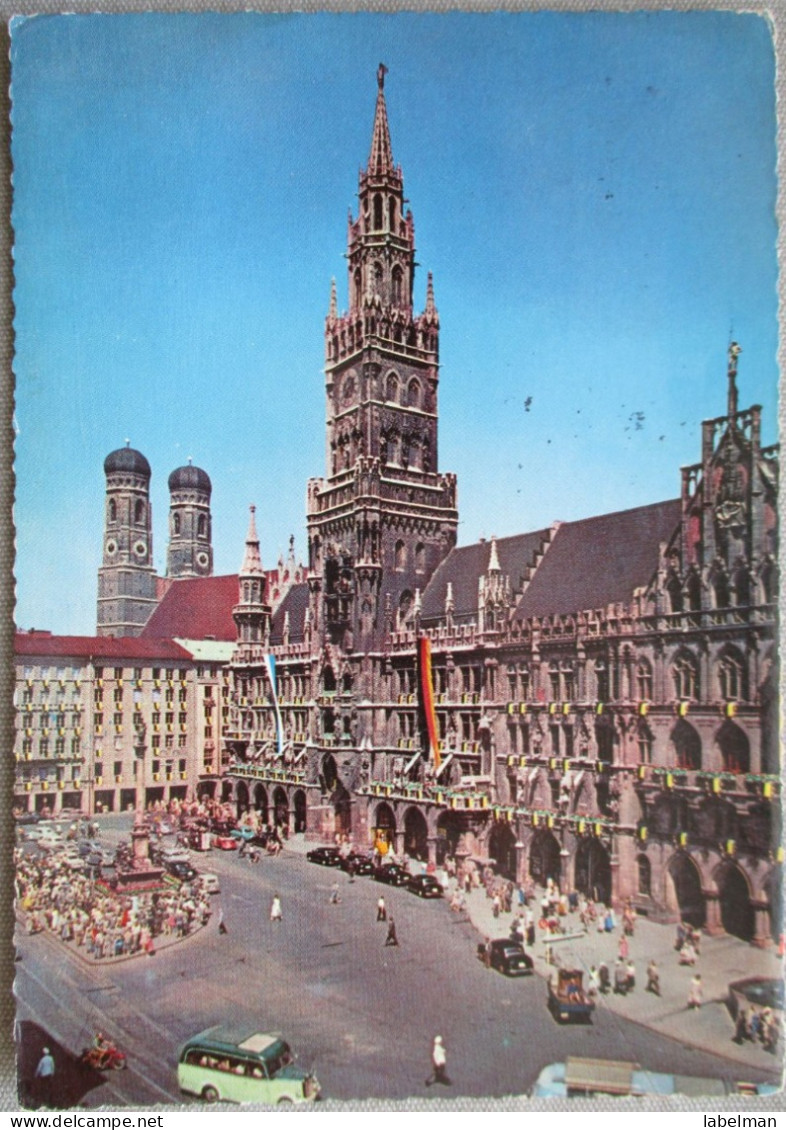 GERMANY DEUTSCHLAND MUNCHEN MUNICH MARIENPLATZ TOWNHALL CARD POSTKARTE POSTCARD ANSICHTSKARTE CARTE POSTALE CARTOLINA - Alzey