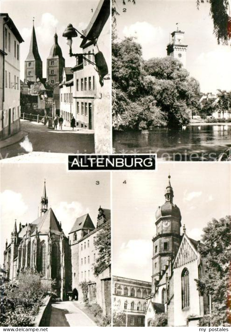 72963751 Altenburg Thueringen Rote Spitzen Doppelturm Wahrzeichen Teich Kunsttur - Altenburg