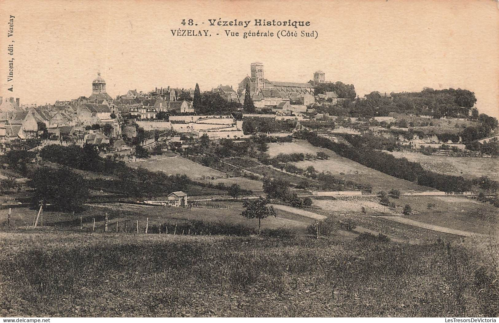 FRANCE - Vézelay Historique - Vue Générale De La Ville (Côté Sud) - Vézelay - Carte Postale Ancienne - Avallon