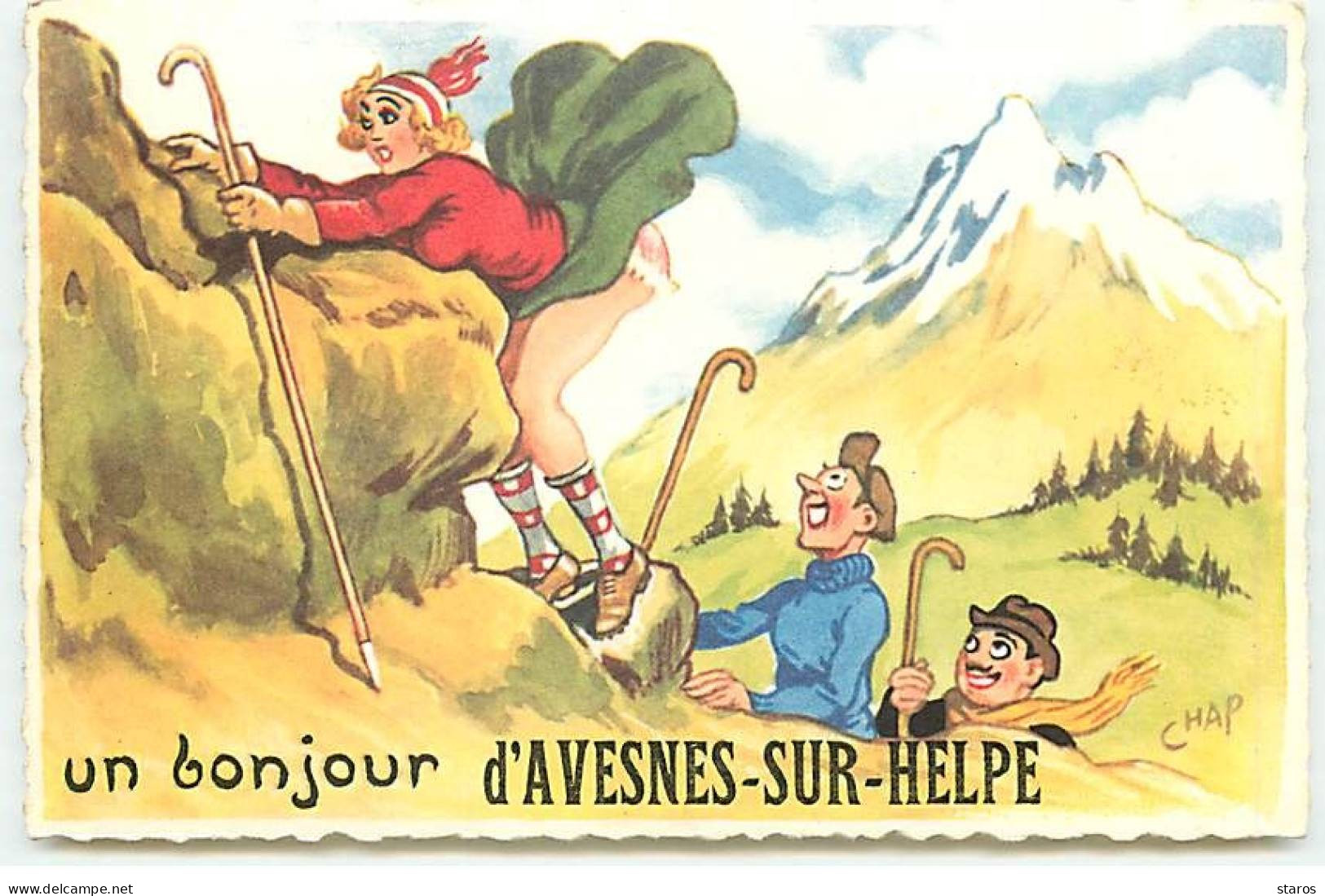 Un Bonjour D'AVESNES-SUR-HELPE - Chaperon - Avesnes Sur Helpe