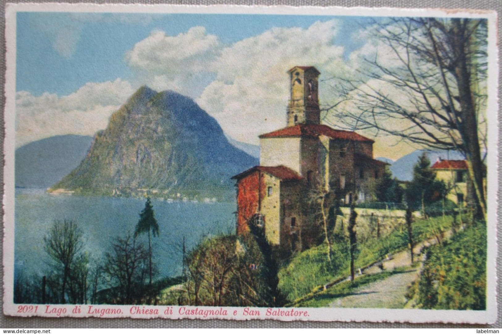 SWITZERLAND SWISS HELVETIA LUGANO LAGO SEE CASTAGNOLA POSTKARTE CARTE POSTALE POSTCARD ANSICHTSKARTE CARTOLINA CARD - Amden