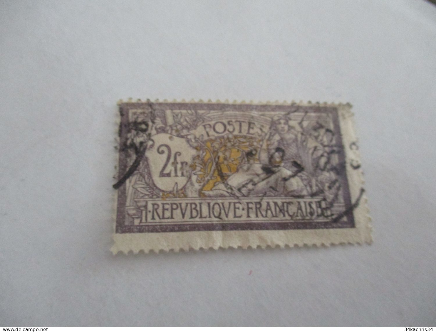 G1 TP N° 122 Oblitéré Perforé 2 F Merson Brun - Used Stamps
