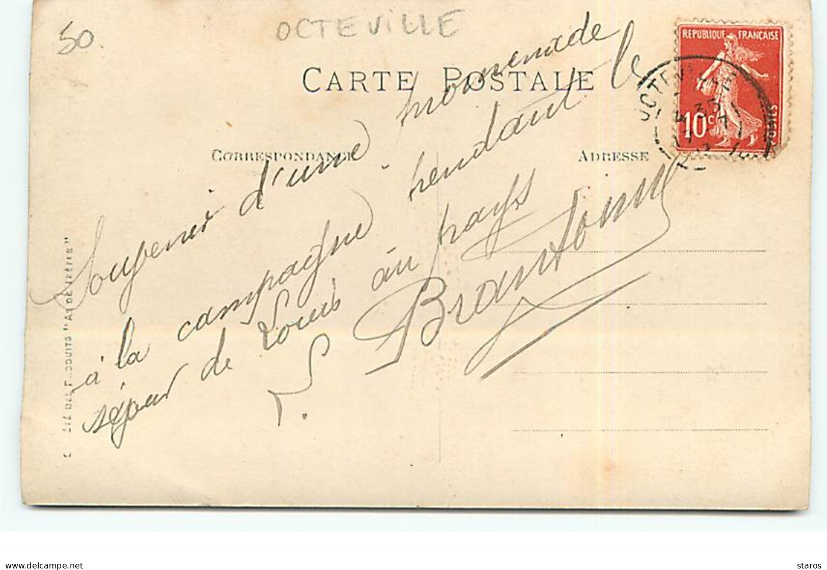 Carte-Photo - OCTEVILLE - Départ D'un Fanfare - Octeville