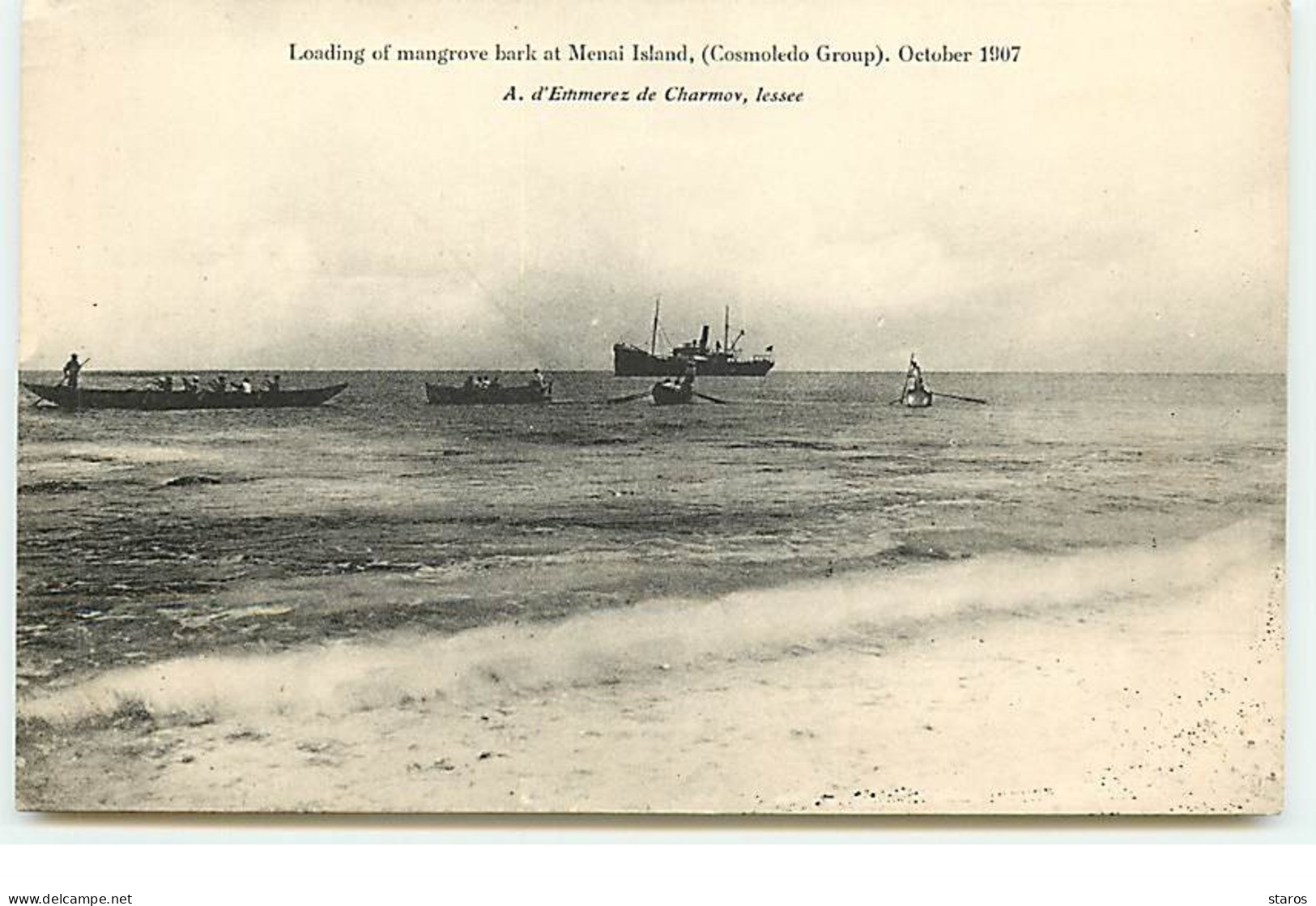 SEYCHELLES - Loading Of Mangrove Bark At Menai Island (Cosmoledo Group) - October 1907 - Seychellen