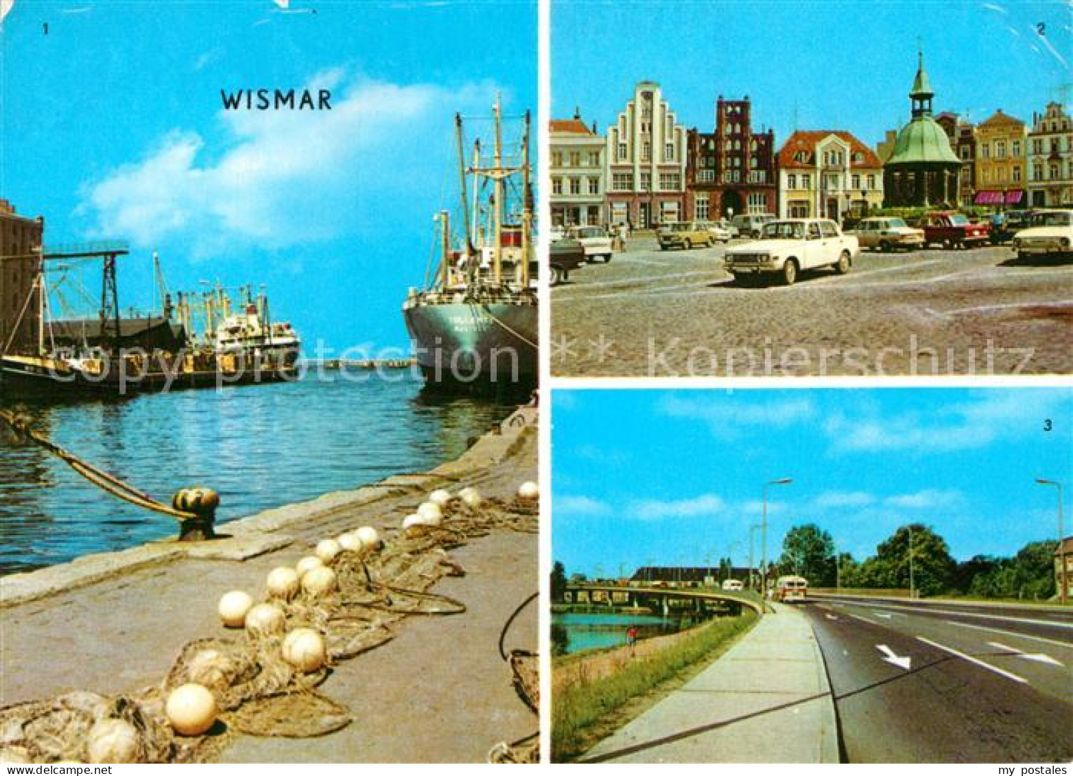 72961097 Wismar Mecklenburg Hafen Hochseeschiffe Markt Hochbruecke Wismar - Wismar