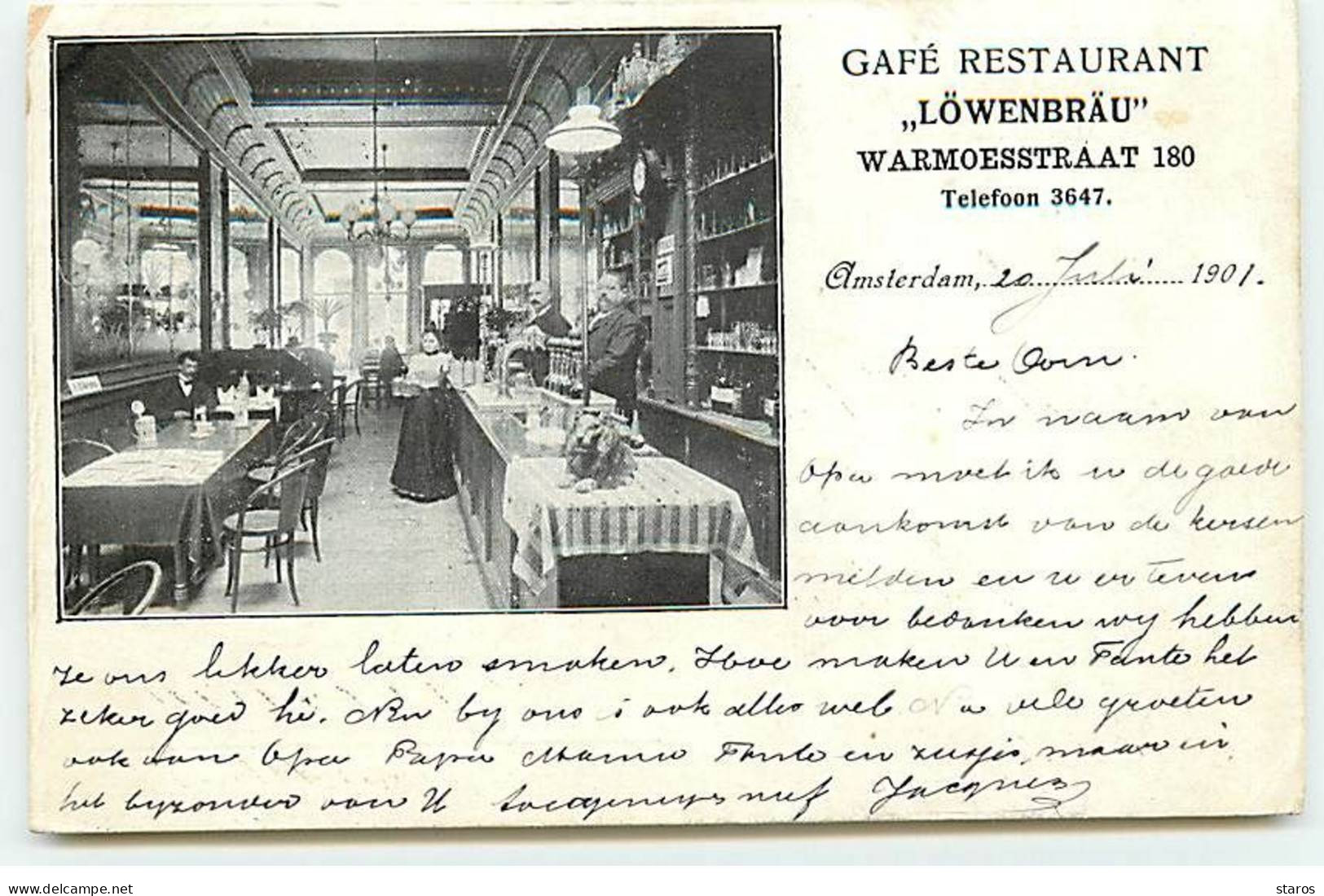 Pays-Bas - AMSTERDAM - Café Restaurant Löwenbräu Warmoesstraat 180 - Amsterdam