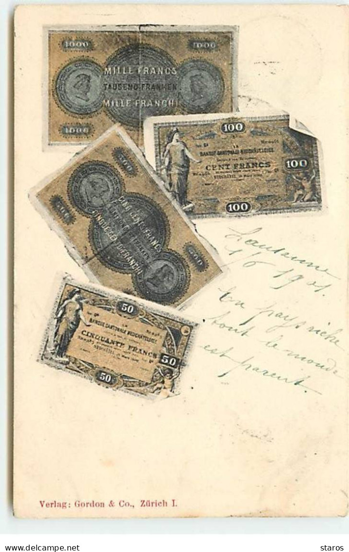 Représentation De Monnaie - Billets De Banque De Suisse - Monete (rappresentazioni)