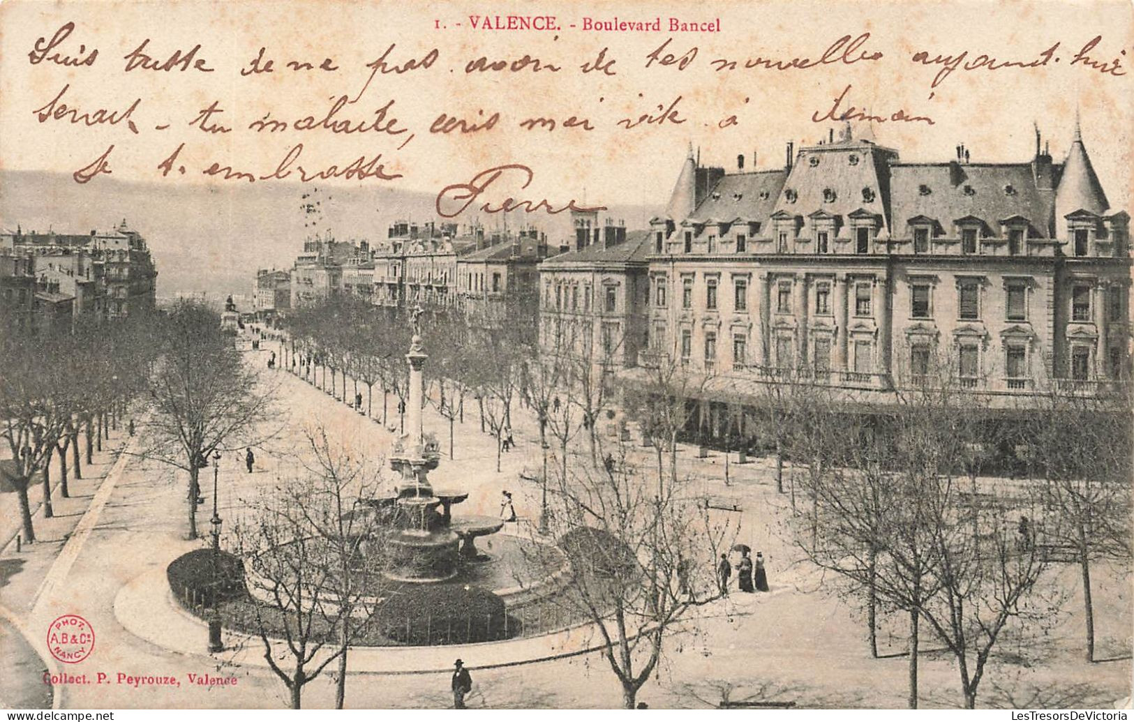 FRANCE - Valence - Vue Générale Du Boulevard Bancel - Collect P Peyrouze - Valence - Animé Carte Postale Ancienne - Valence