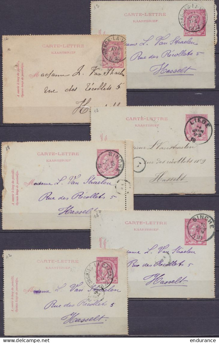 Lot De 22 EP Cartes-lettres Origines Diverses (GINGELOM, HERCK-LA-VILLE, FORCHIES-LA-MARCHE, SOIGNIES, …) Pour HASSELT 1 - Letter-Cards