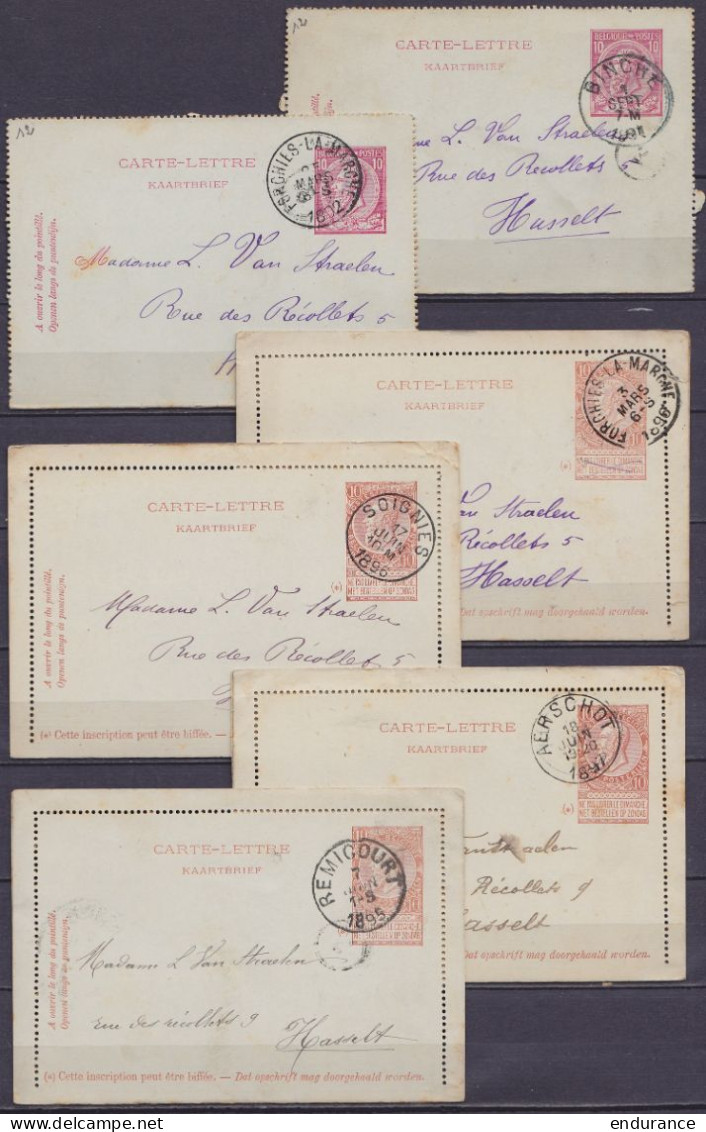 Lot De 22 EP Cartes-lettres Origines Diverses (GINGELOM, HERCK-LA-VILLE, FORCHIES-LA-MARCHE, SOIGNIES, …) Pour HASSELT 1 - Carte-Lettere