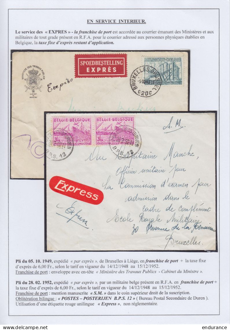 Série 'Exportation Belge' 1948 - Superbe Collection - Tous Types De Documents, D'oblitérations, … + 230 Documents - Voir - 1948 Export