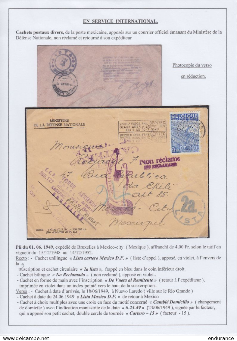 Série 'Exportation Belge' 1948 - superbe collection - tous types de documents, d'oblitérations, … + 230 documents - voir