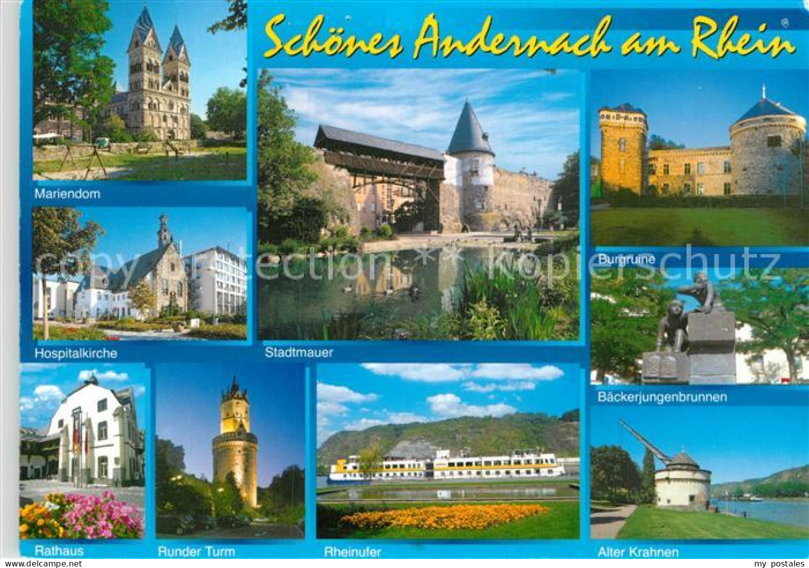 72959944 Andernach Mariendom Hospitalkirche Stadtmauer Burgruine Rathaus Runder  - Andernach