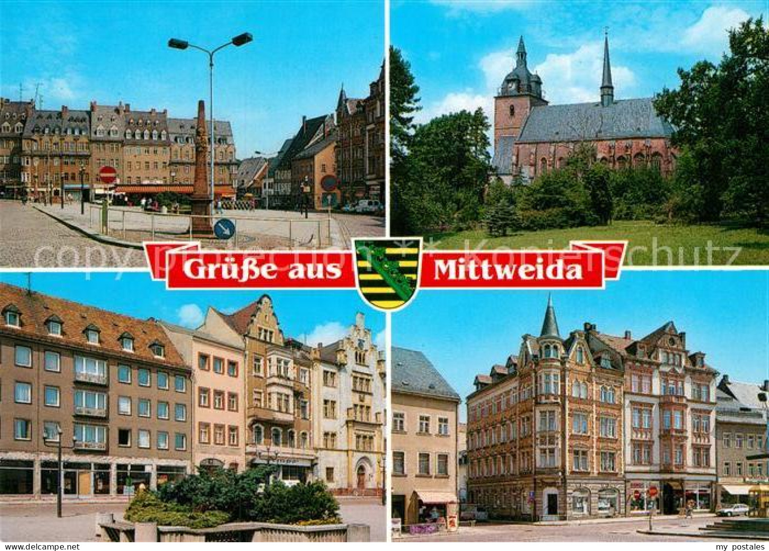 72958556 Mittweida Marktplatz St. Marienkirche Markt  Mittweida - Mittweida