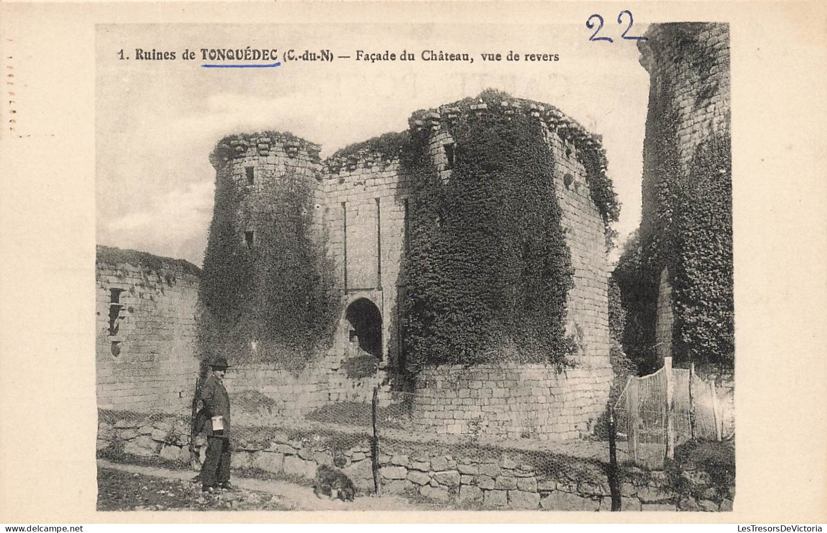 FRANCE -  Ruines De Tonquedec - Vue De Revers De La Façade Du Château - Carte Postale Ancienne - Tonquédec