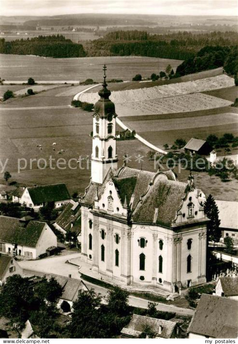 72957185 Steinhausen Bad Schussenried Dorfkirche Fliegeraufnahme Bad Schussenrie - Bad Schussenried