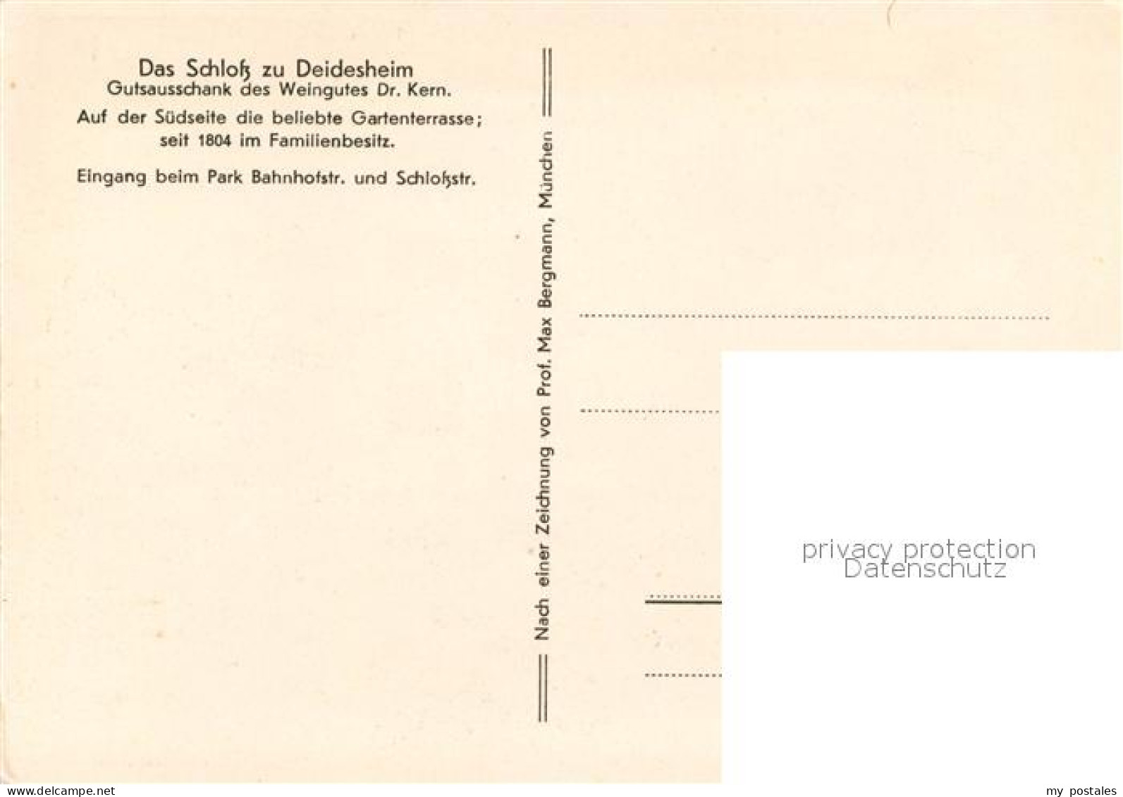 72957131 Deidesheim Schloss Kuenstlerkarte Prof. Max Bergmann  Deidesheim - Deidesheim