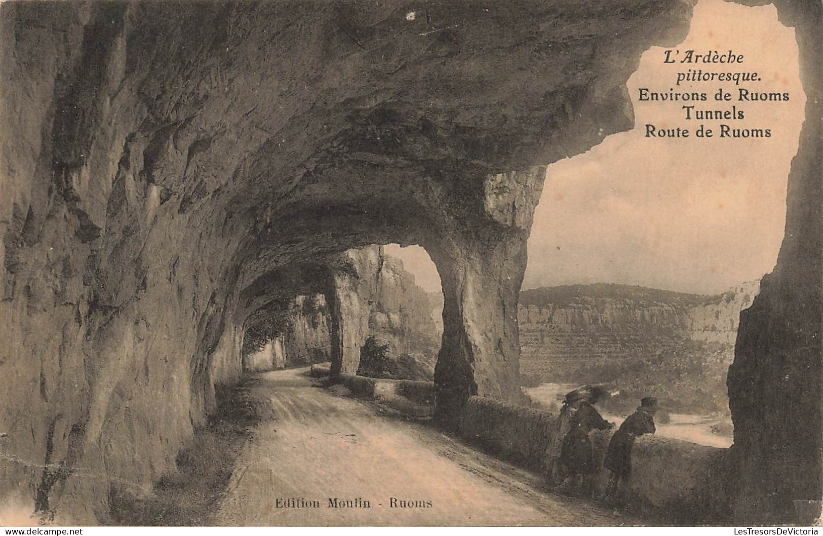 FRANCE - L'Ardèche Pittoresque - Environs De Ruoms Tunnels - Route De Ruoms - Carte Postale Ancienne - Ruoms