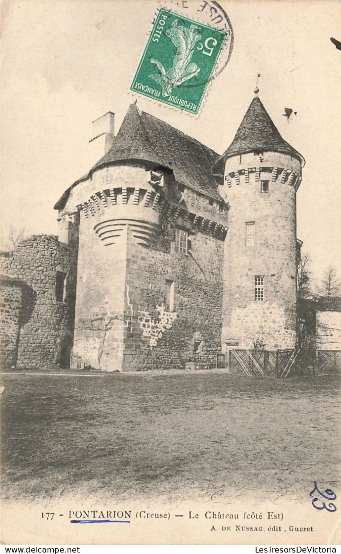 FRANCE - Pontarion - Vue Sur Le Côté Est Du Château - Carte Postale Ancienne - Pontarion