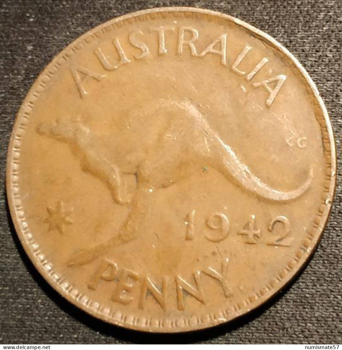 AUSTRALIE - AUSTRALIA - 1 PENNY 1942 • - George VI - KM 36 - ( Kangourou ) - Penny