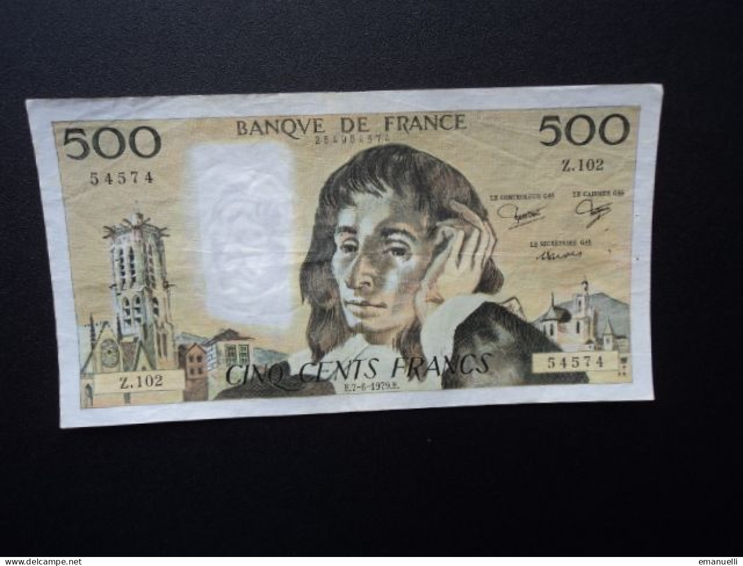 FRANCE : 500 FRANCS  7-6-1979   FAYETTE 71 / PICK 156d     TTB  * - 500 F 1968-1993 ''Pascal''