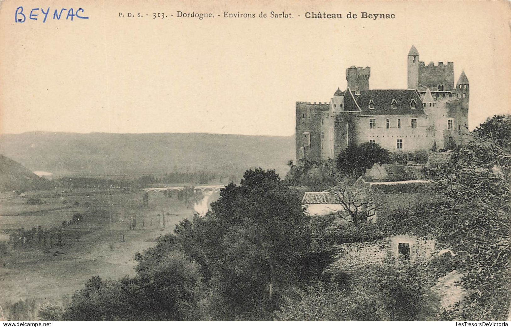 FRANCE - Environs De Sarlat - Vue Sur Le Château De Beynac - Carte Postale Ancienne - Sarlat La Caneda