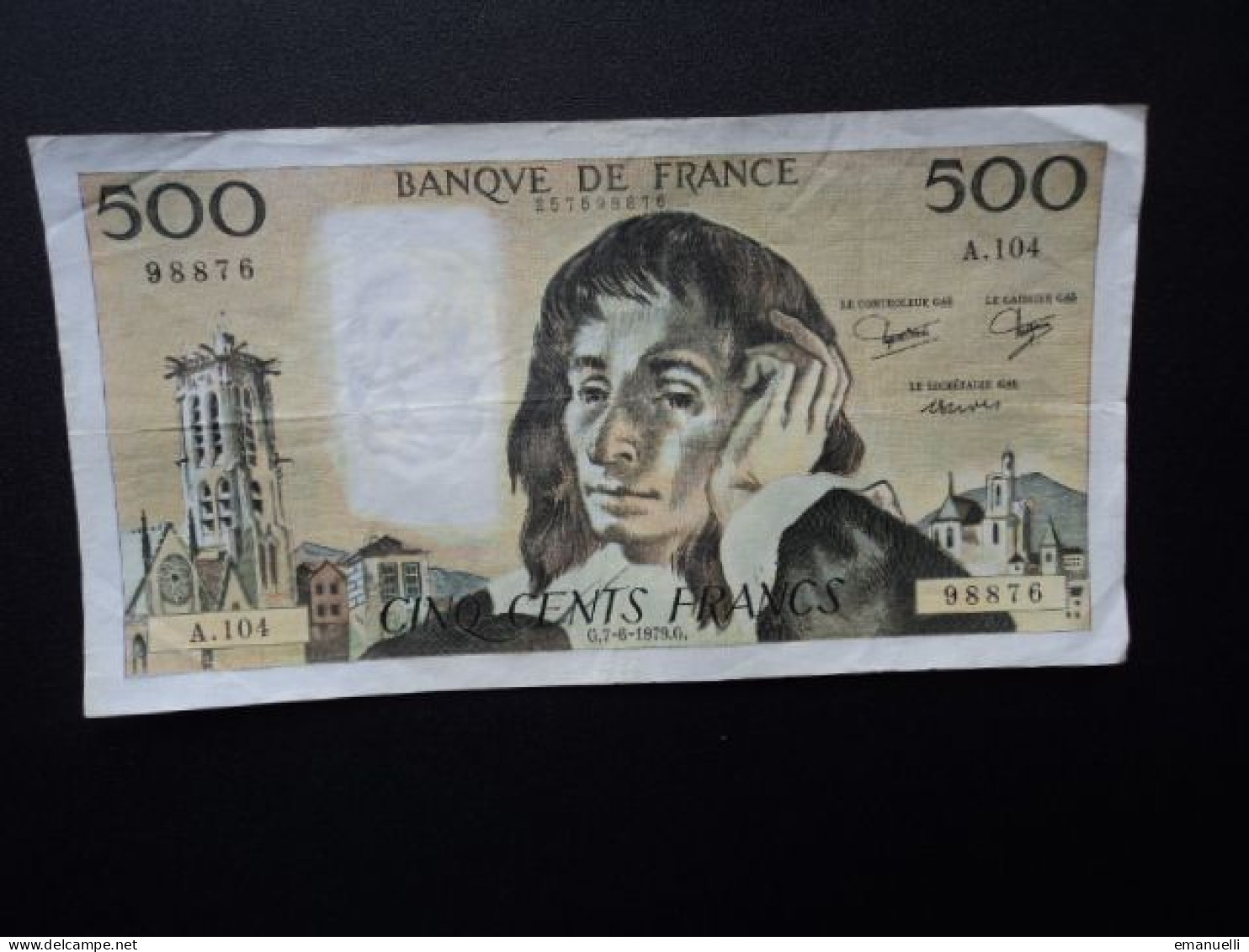 FRANCE : 500 FRANCS  7-6-1979   FAYETTE 71 / PICK 156d     TTB  * - 500 F 1968-1993 ''Pascal''