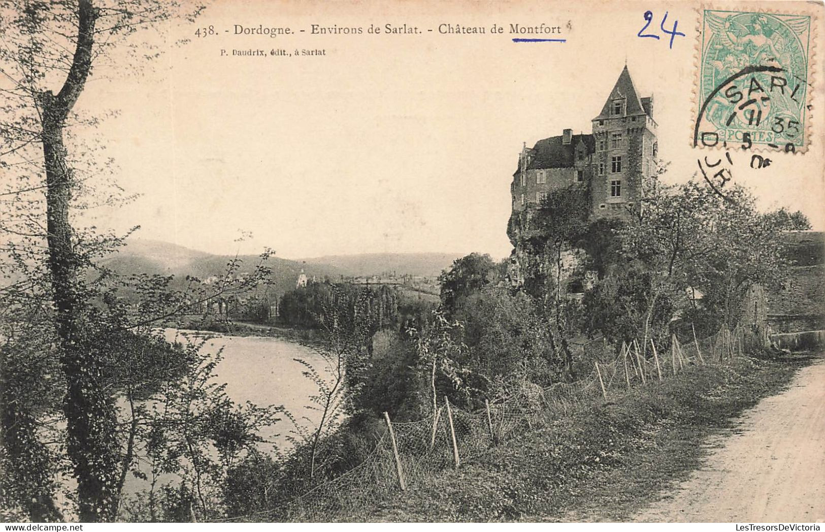 FRANCE - Environs De Sarlat - Vue Sur Le Château De Montfort - Carte Postale Ancienne - Sarlat La Caneda